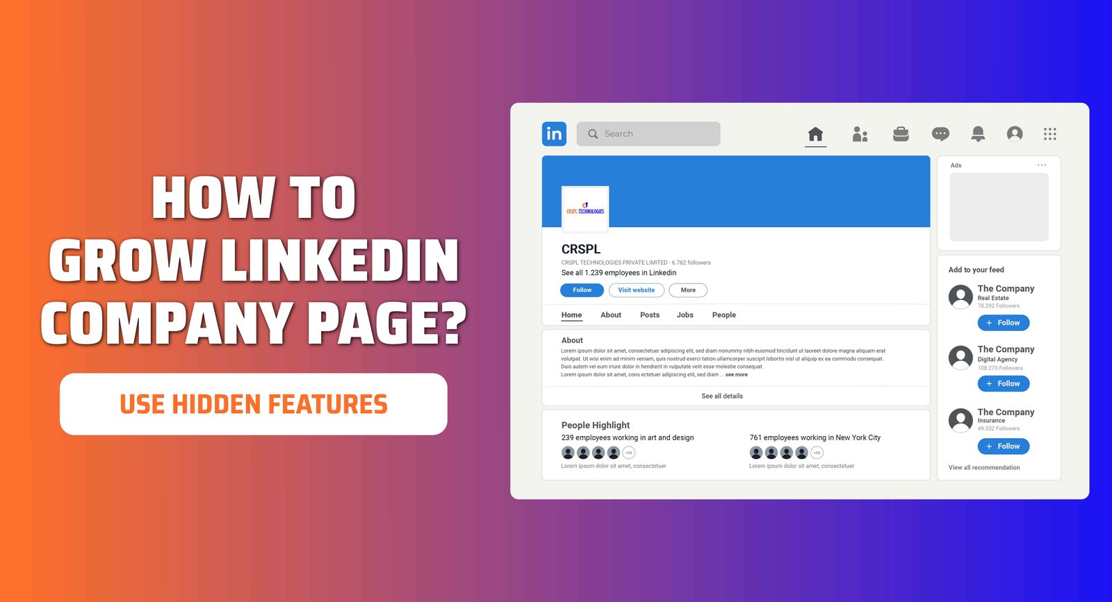 Grow LinkedIn Page